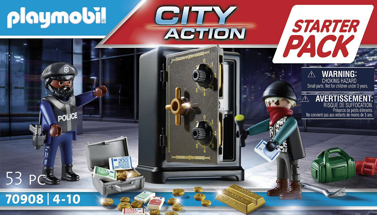 Playmobil Bank Robbery Starter Pack police handcuff the thief