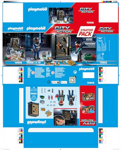 Playmobil Bank Robbery Starter Pack suitcase full of money for quick exit