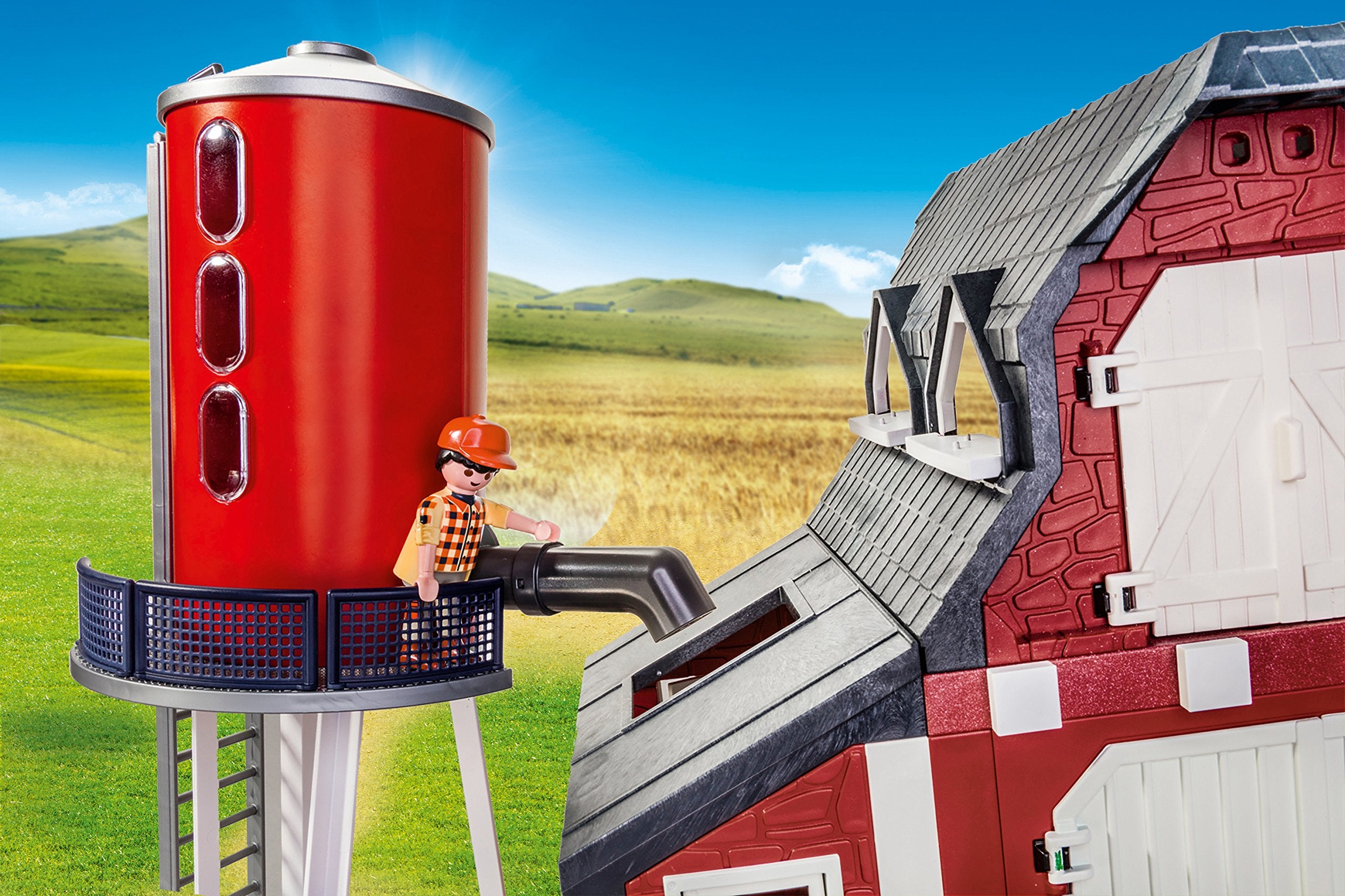 Playmobil Barn with Silo includes animals and tools for narrative farm play