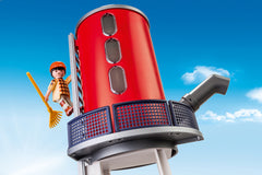 Playmobil Barn with Silo farm scene ready for imaginative pretend play