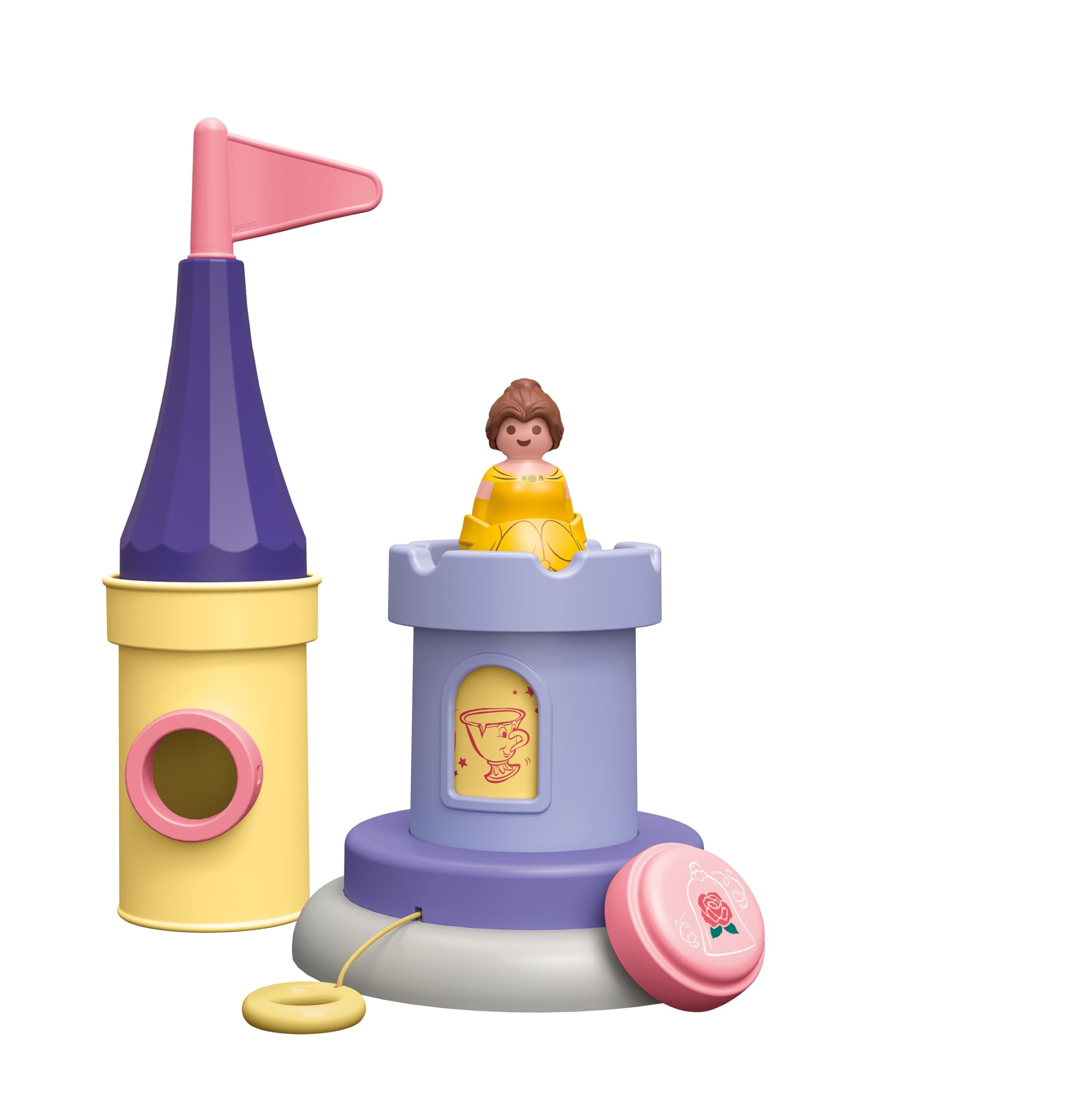 Playmobil Belle windows show dancing friends during melody