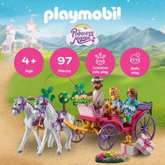 Playmobil Carriage Ride pair of horses ready to pull a magical journey for kids