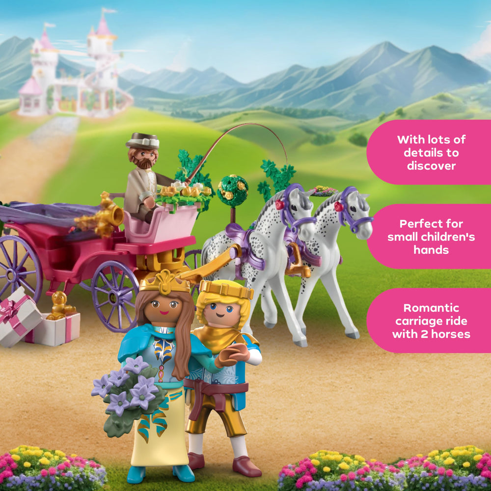 Playmobil Carriage Ride prince and princess figures invite storytelling moments