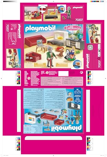 Playmobil compatible with large dollhouse expands imaginative scenarios.
