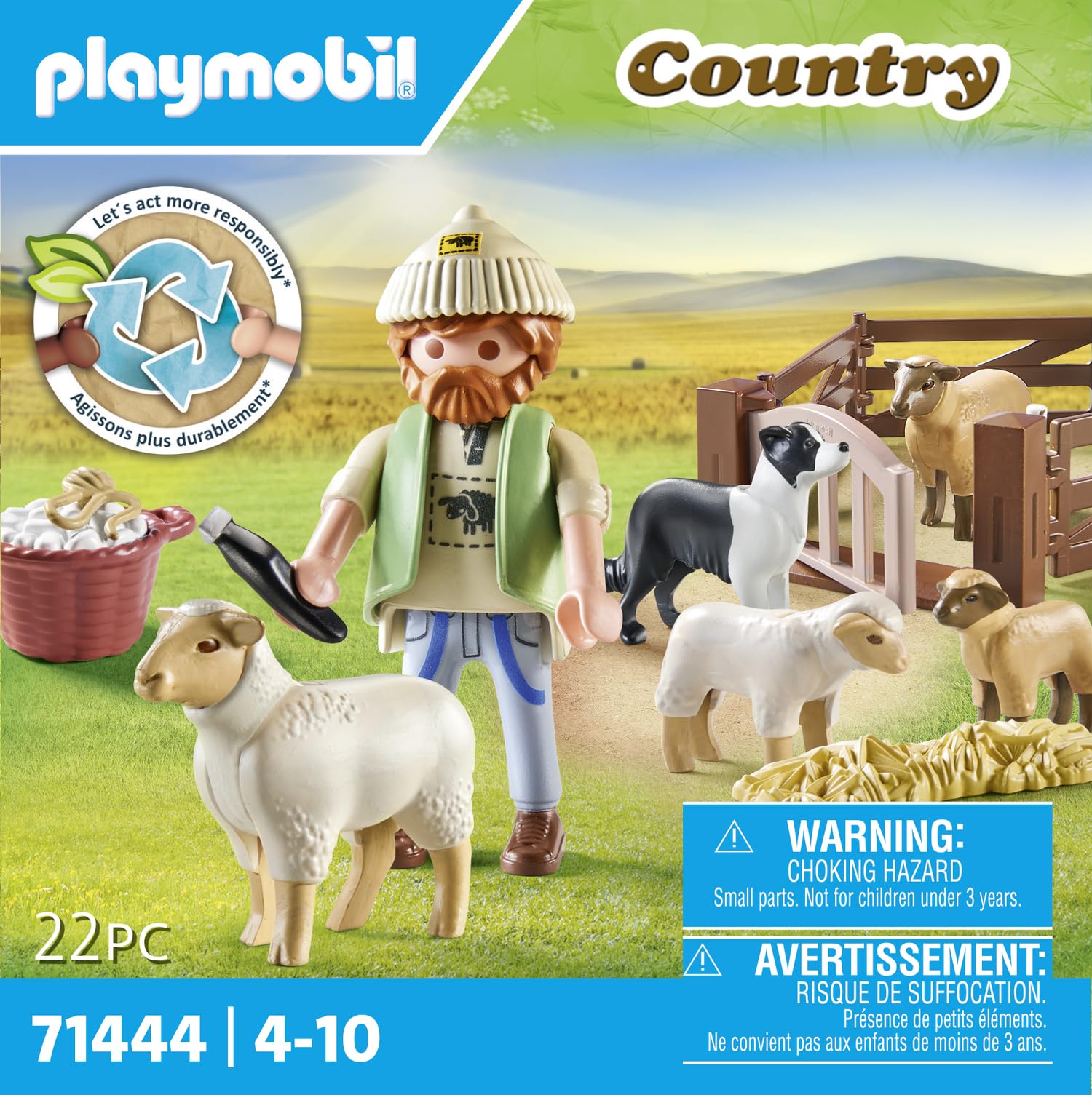 Playmobil 71444 straw bundle adds authentic farm atmosphere