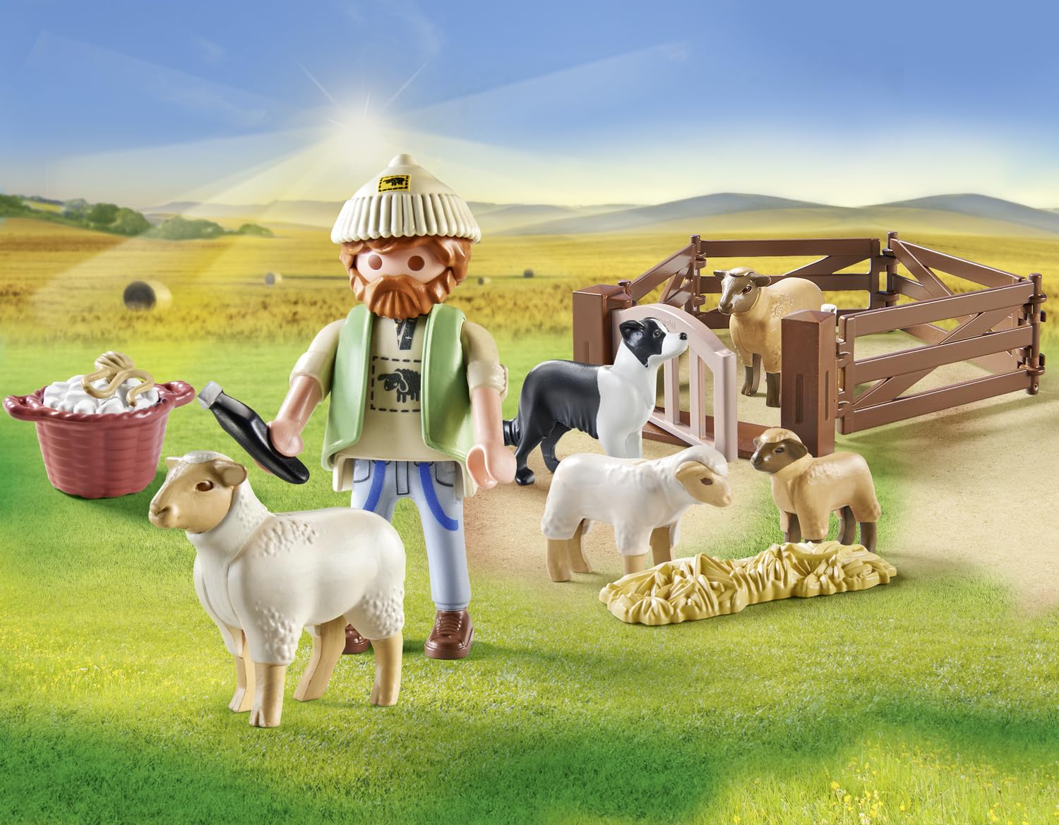 Playmobil 71444 wool shearing action stimulates storytelling and motor skills
