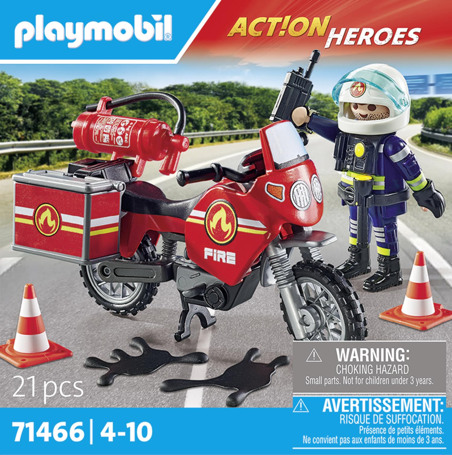 Playmobil detachable glove attachments enhance hands-on action.
