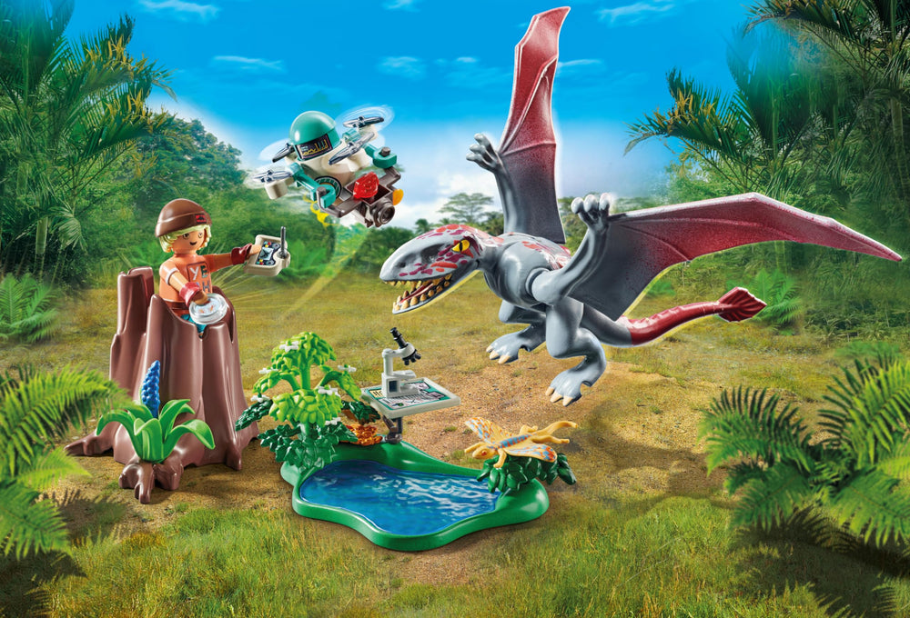 Playmobil Dinos Observatory researcher figure inspires field science role play