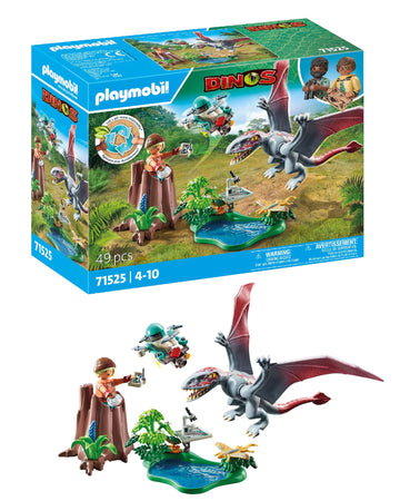 Playmobil Dinos Observatory tree stump scene for immersive observation and imaginative play