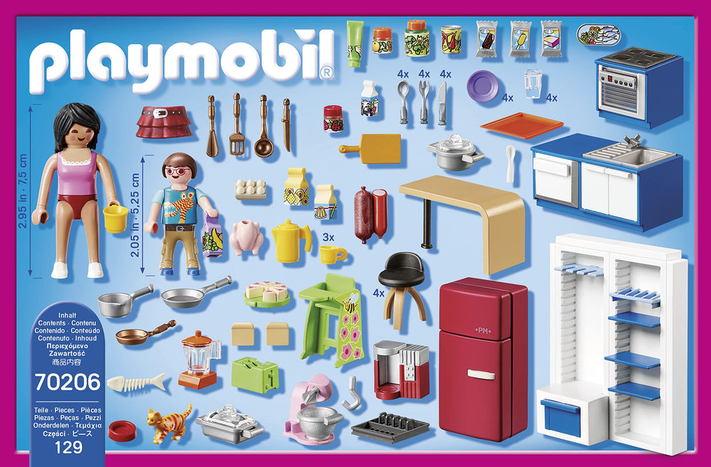 Playmobil Family Kitchen table with seating – share snacks and stories together