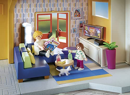 Playmobil Family Room TV with inserts enabling dynamic storytelling