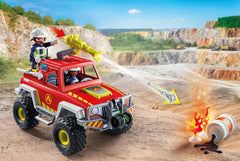 Playmobil 71824 Fire Truck loading area for equipment enhances storytelling.
