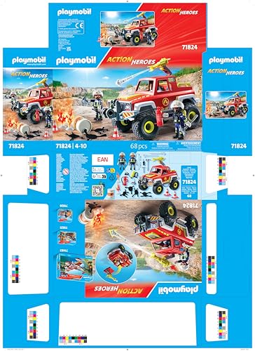Playmobil 71824 Fire Truck water cannon for interactive firefighting scenarios.