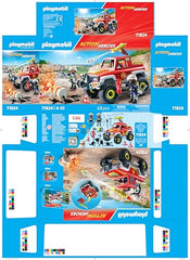 Playmobil 71824 Fire Truck water cannon for interactive firefighting scenarios.