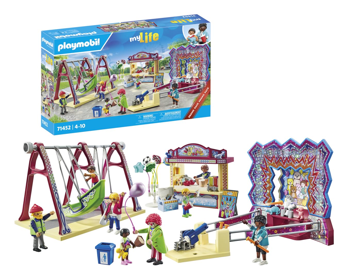 Playmobil Fun Fair accessories complete the lively amusement set.