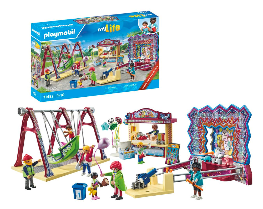 Playmobil Fun Fair accessories complete the lively amusement set.