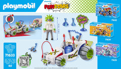 Playmobil Funstars Racing Professor figure fits the car for swift storytelling
