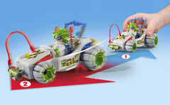 Playmobil Funstars Racing Professor shield adds protection during exciting races