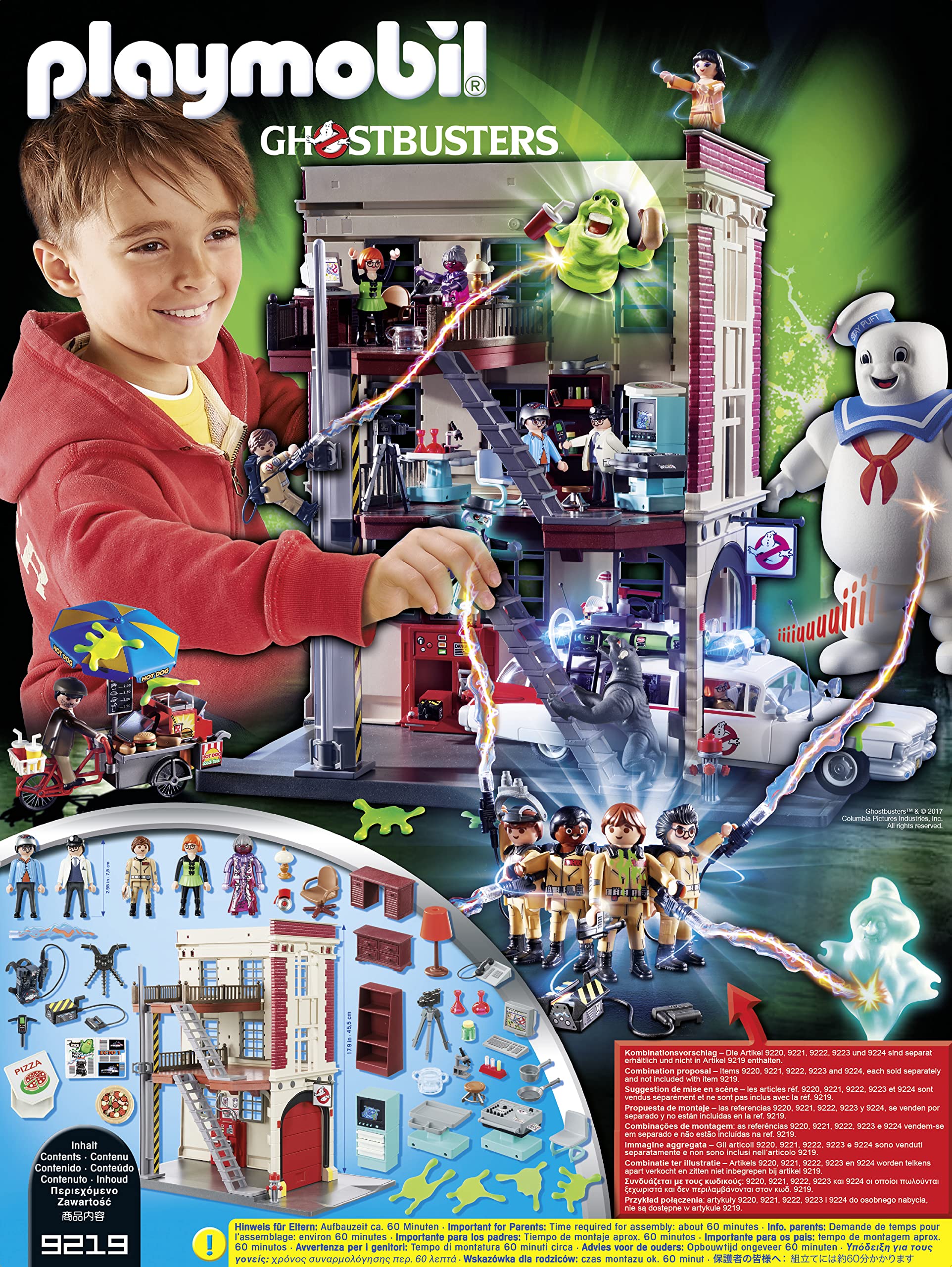 Playmobil Ghostbusters Ecto-1 storage garage inside the Firehouse