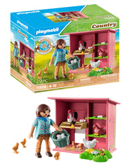 Playmobil Hen House coop with pink color inspires imaginative farm role-play