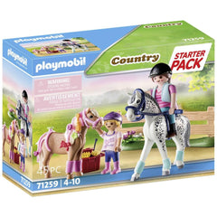 Playmobil Horse Farm Starter Pack: two figures and two horses for imaginative play