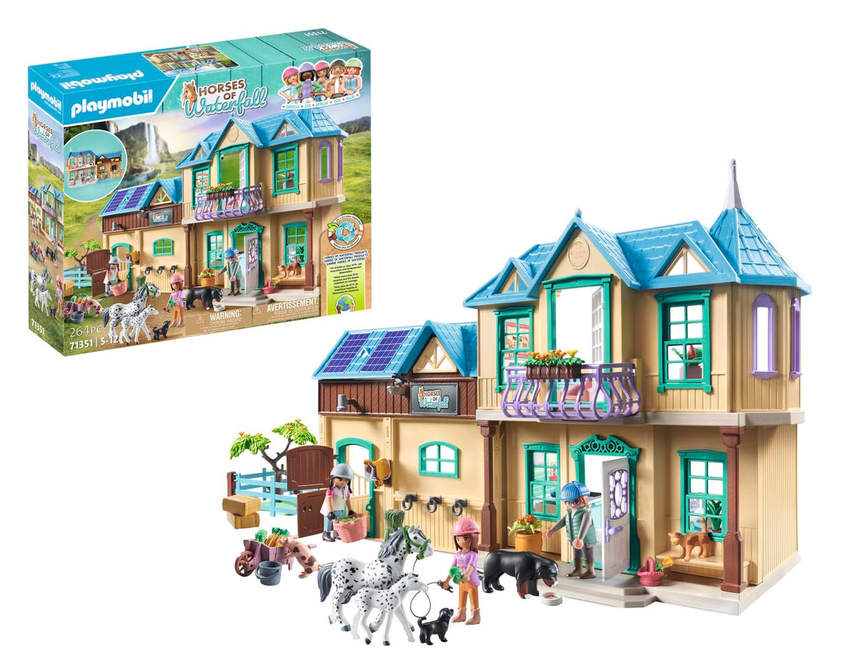 Playmobil Horses of Waterfall Ranch exterior scene for imaginative storytelling and role-play