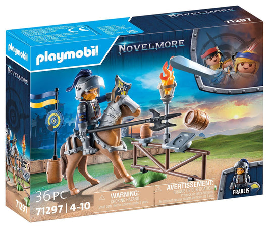 Knight figure highlights detailed armor for realistic role-play adventures.