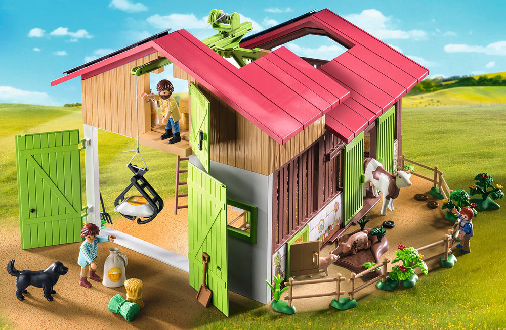 Pigs and cows in the Playmobil Large Farm pen