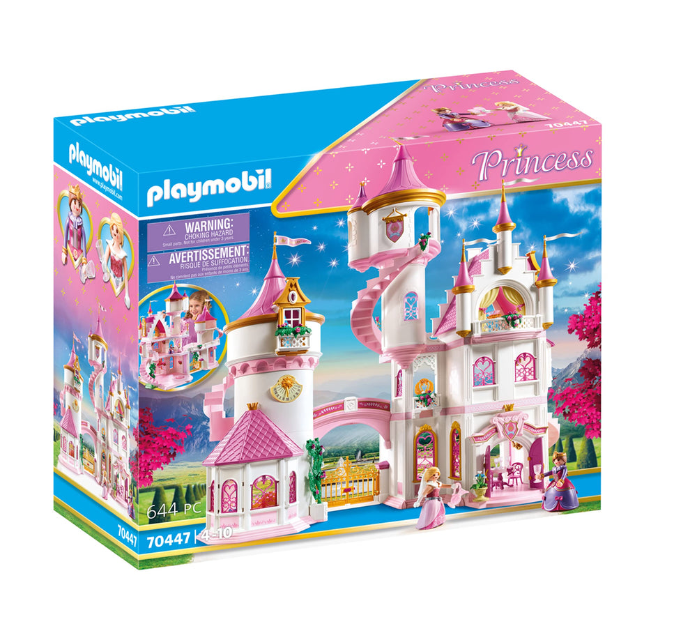 Playmobil Large Princess Castle exterior view inspires grand entrances for imaginative play.