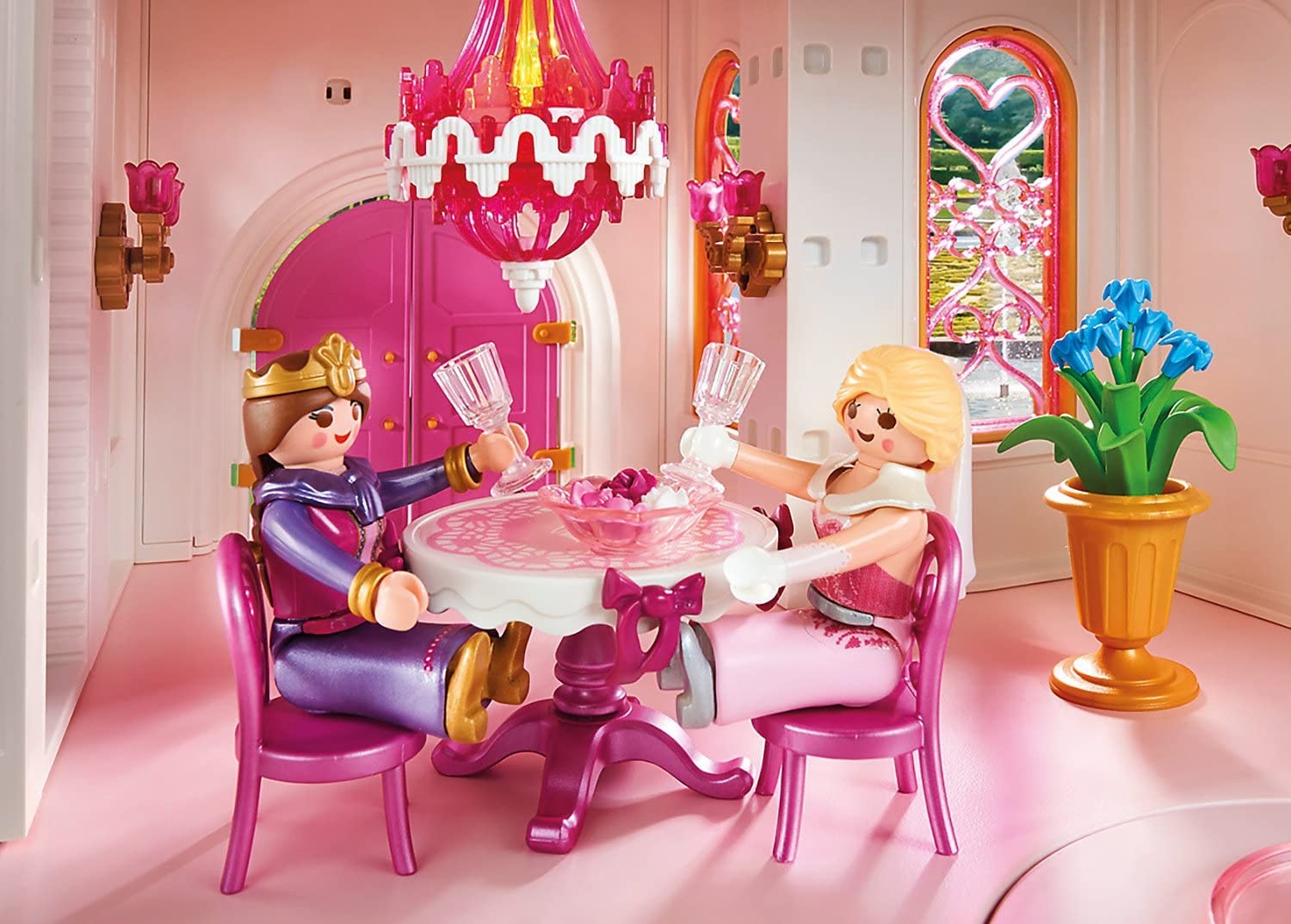 Playmobil Large Princess Castle towers offer lookout spots for kingdom adventures.
