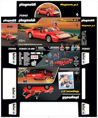 Playmobil Magnum P.I. Ferrari 308GT packaging design ready for gifting