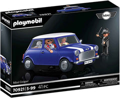 Playmobil Mini Cooper with roof off for easy interior access and imaginative play