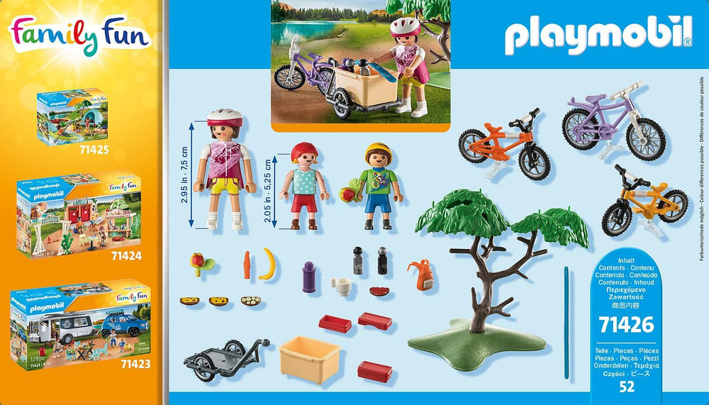 Playmobil Mountain Bike Tour backpacks and snacks for on-the-go adventures.