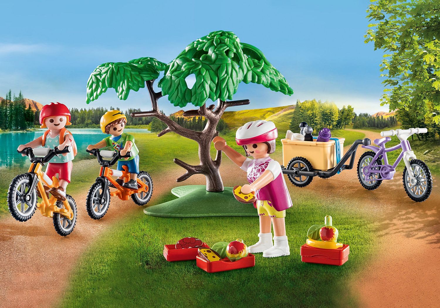Playmobil Mountain Bike Tour child figure 2 with helmet ready to ride.