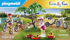 Playmobil Mountain Bike Tour mountain bikes with gear for outdoor trips.