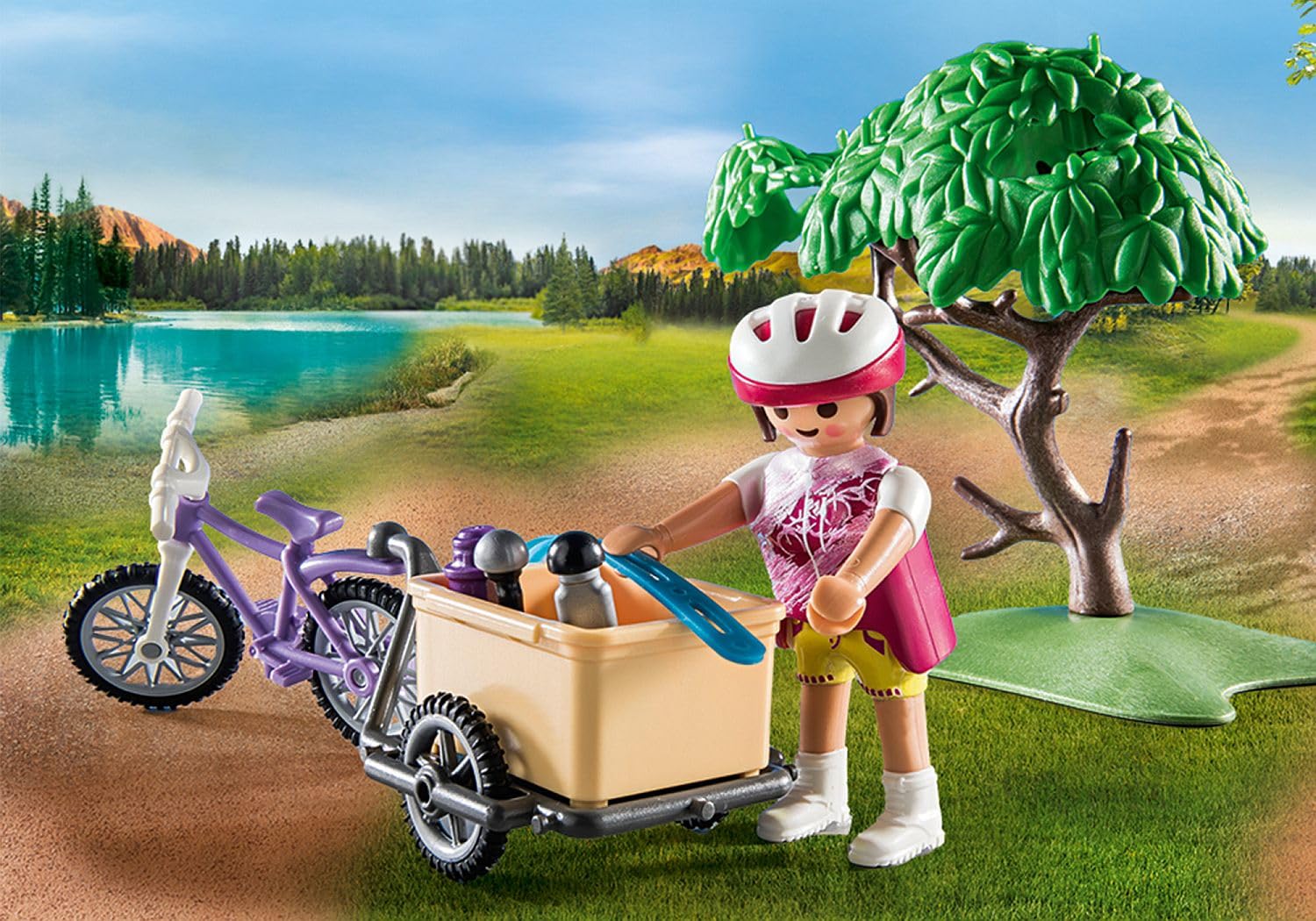 Playmobil Mountain Bike Tour water bottles ready for breaks.