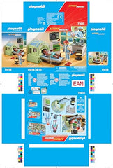 Playmobil MRI scene: desk and computer supporting caretaking play.