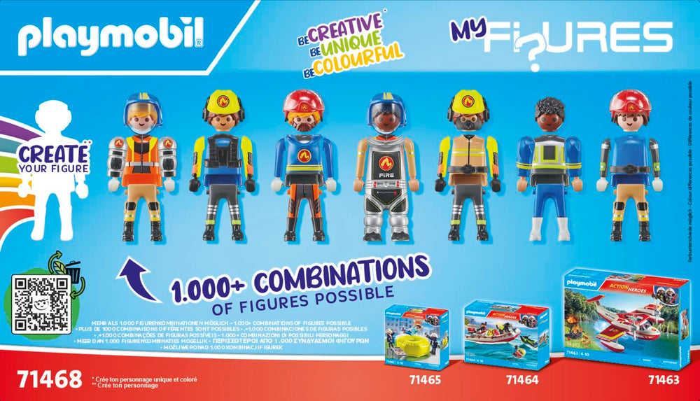 Playmobil My Figures Fire Brigade cannister accessory for realistic containment scenarios.