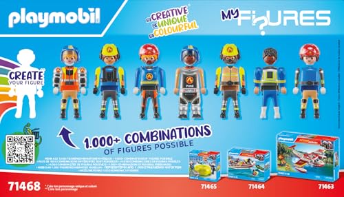 Playmobil My Figures Fire Brigade mix and match figures for unlimited adventures.
