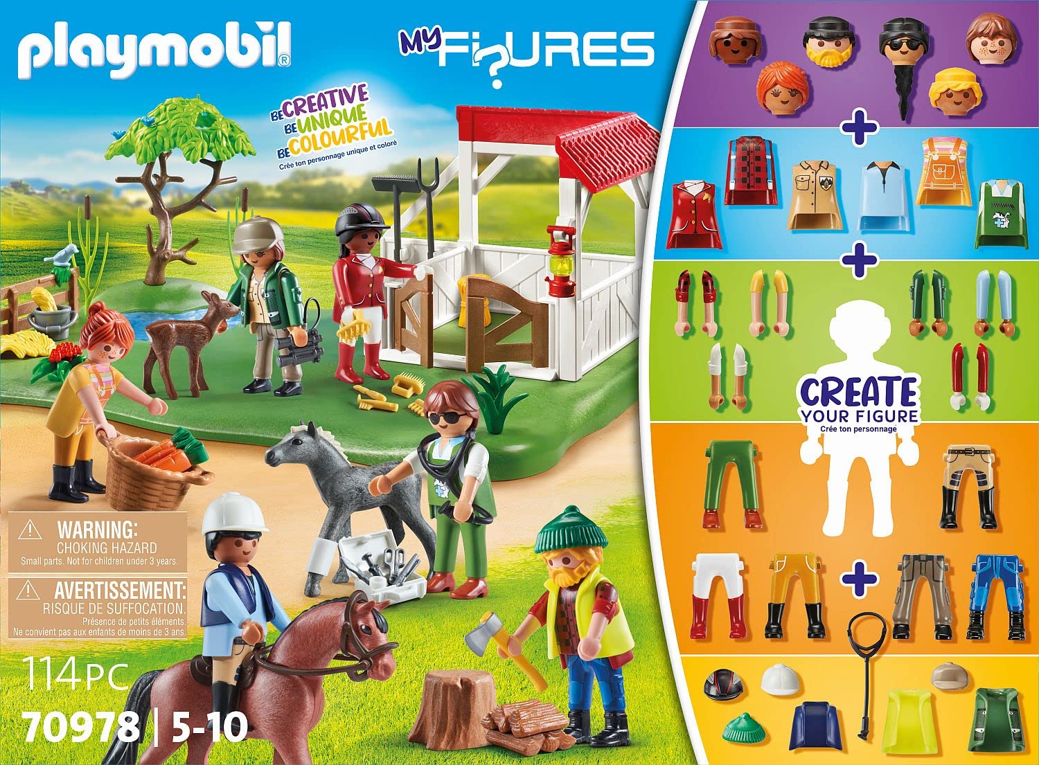 Playmobil My Figures Horse Ranch interchangeable figures enable over a thousand unique combos.