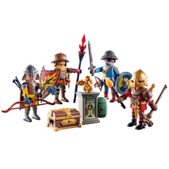 Playmobil My Figures Knights of Novelmore battle scene inspires imaginative play.