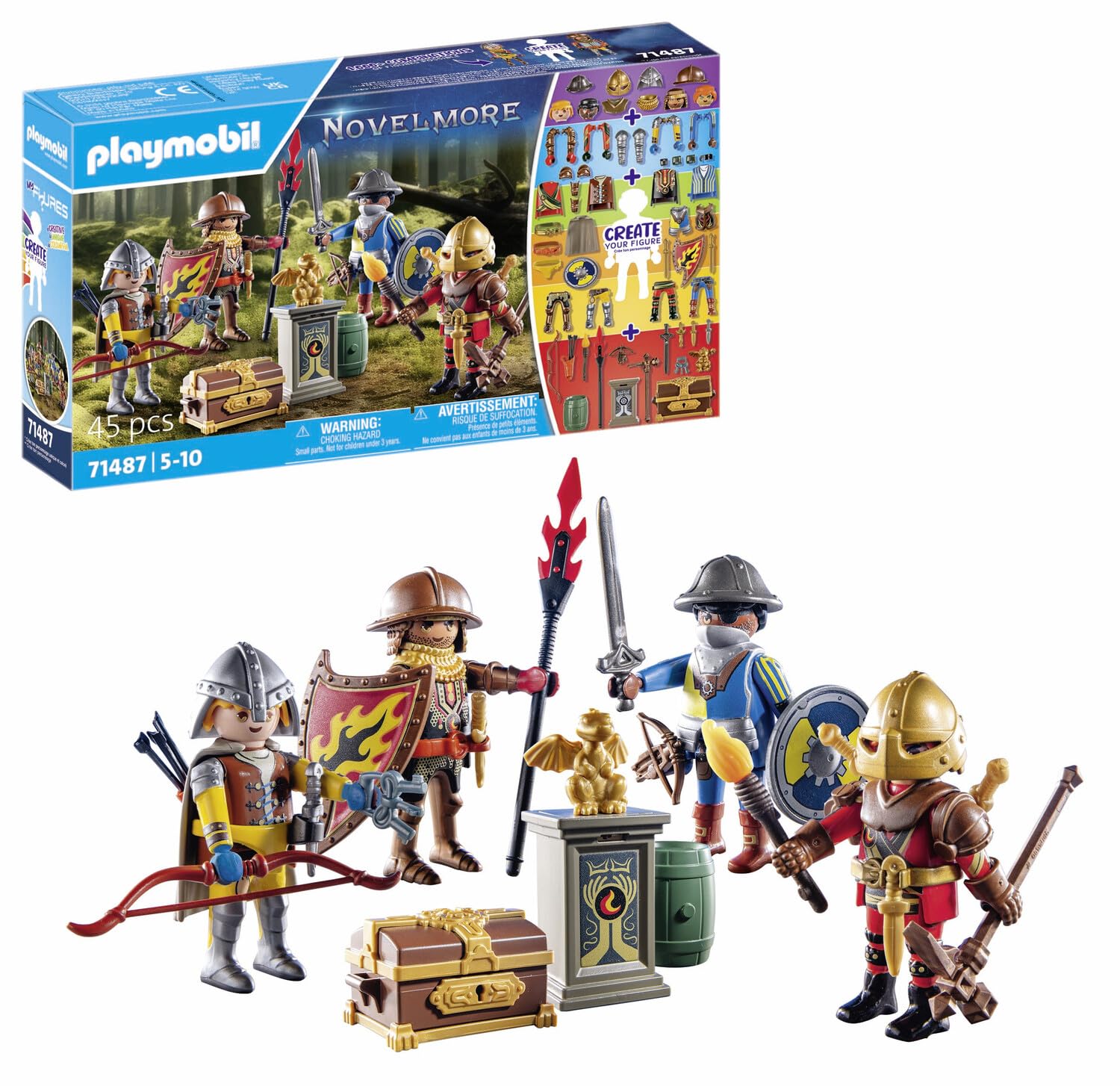 Playmobil My Figures Knights of Novelmore: four interchangeable figures for endless knightly adventures.