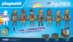 Playmobil My Figures Knights of Novelmore removable helmets and armor enable quick character swaps.