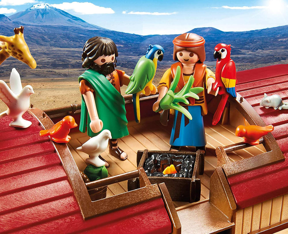 Playmobil Noah's Ark rollers underneath let the ark glide across floors.