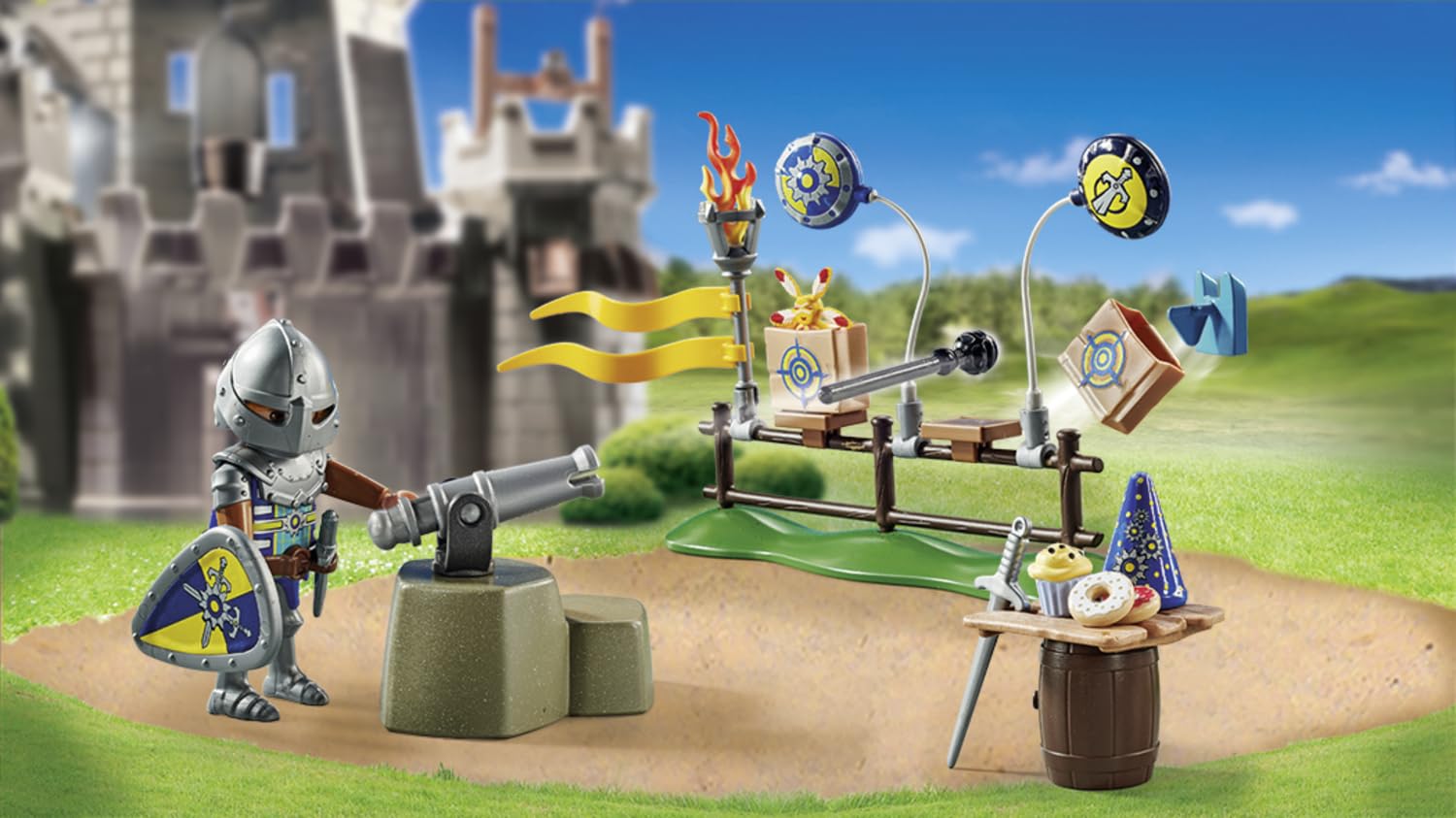 Playmobil Novelmore baseplate helps build sturdy birthday play scenes.