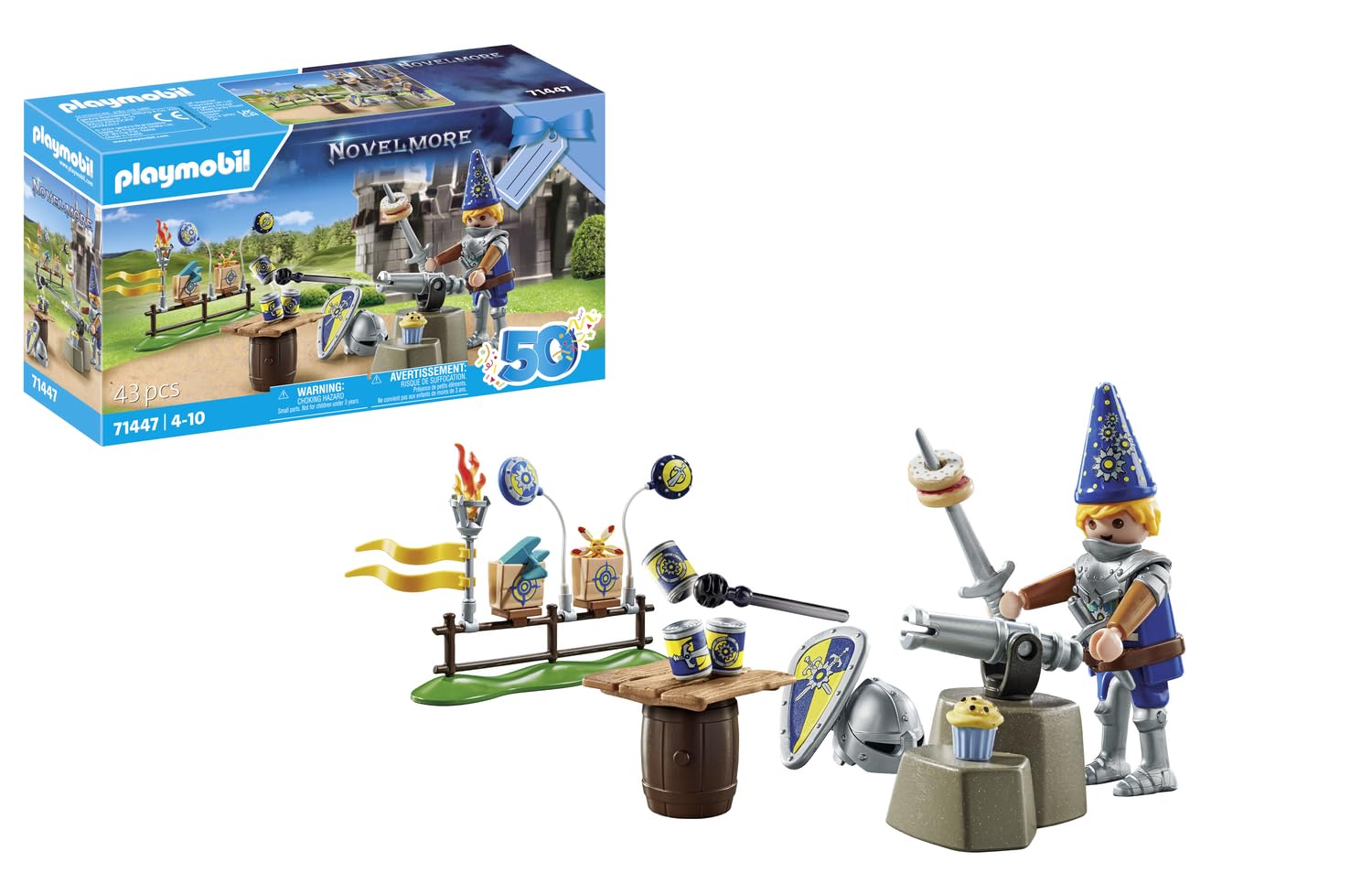 Playmobil Novelmore Knight's Birthday cannon in action inspires imaginative adventures.