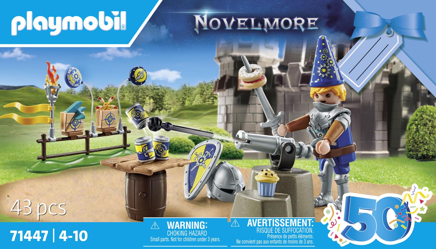 Playmobil Novelmore helmet accessory sparks role-play during imaginative quests.