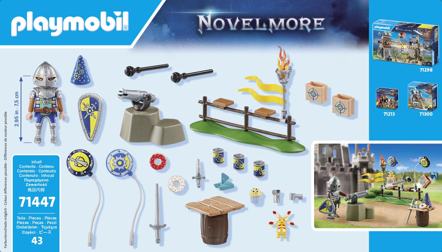 Playmobil Novelmore birthday prizes add excitement to the tin can challenge.