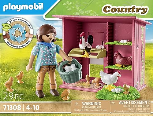 Playmobil One Figure with Chickens for interactive storytelling
