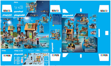 Playmobil Pirate Harbor accessories, expanding play options with ships, barrels, flags, and more.